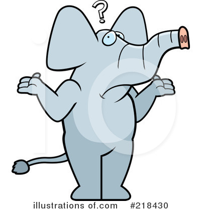 Royalty-Free (RF) Elephant Clipart Illustration by Cory Thoman - Stock Sample #218430