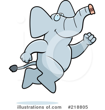 Royalty-Free (RF) Elephant Clipart Illustration by Cory Thoman - Stock Sample #218805