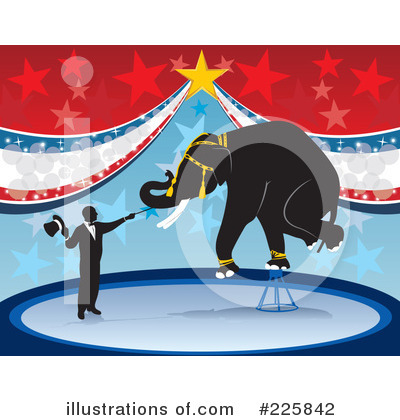 Royalty-Free (RF) Elephant Clipart Illustration by David Rey - Stock Sample #225842