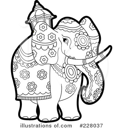 Royalty-Free (RF) Elephant Clipart Illustration by Lal Perera - Stock Sample #228037