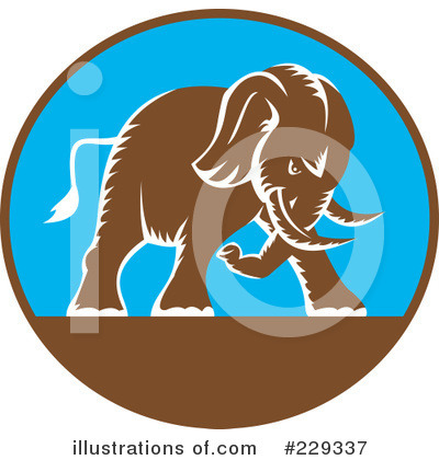 Royalty-Free (RF) Elephant Clipart Illustration by patrimonio - Stock Sample #229337