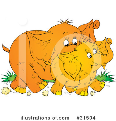 Royalty-Free (RF) Elephant Clipart Illustration by Alex Bannykh - Stock Sample #31504