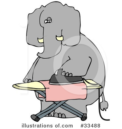 Royalty-Free (RF) Elephant Clipart Illustration by djart - Stock Sample #33488