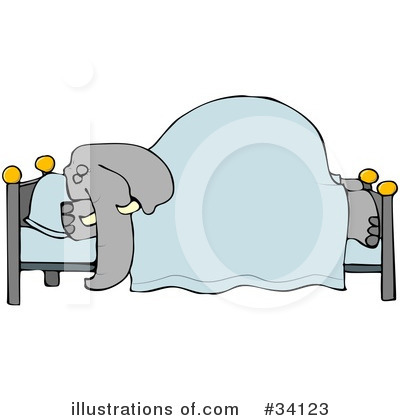 Royalty-Free (RF) Elephant Clipart Illustration by djart - Stock Sample #34123