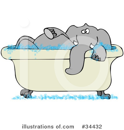 Royalty-Free (RF) Elephant Clipart Illustration by djart - Stock Sample #34432