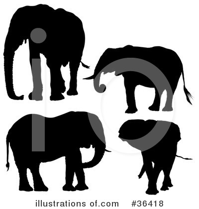 Royalty-Free (RF) Elephant Clipart Illustration by dero - Stock Sample #36418