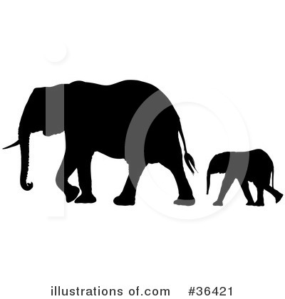 Royalty-Free (RF) Elephant Clipart Illustration by dero - Stock Sample #36421