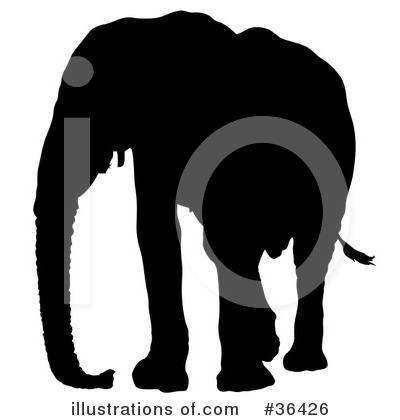 Royalty-Free (RF) Elephant Clipart Illustration by dero - Stock Sample #36426