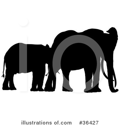 Royalty-Free (RF) Elephant Clipart Illustration by dero - Stock Sample #36427