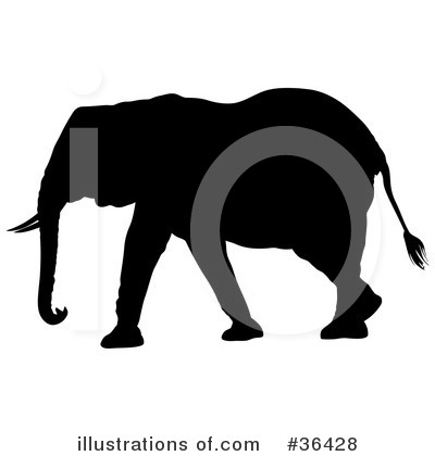 Royalty-Free (RF) Elephant Clipart Illustration by dero - Stock Sample #36428