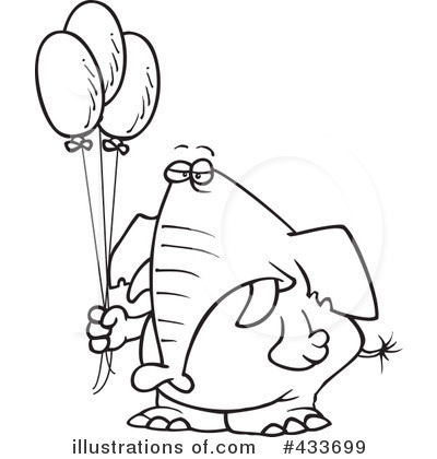 Royalty-Free (RF) Elephant Clipart Illustration by toonaday - Stock Sample #433699