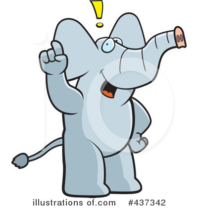 Royalty-Free (RF) Elephant Clipart Illustration by Cory Thoman - Stock Sample #437342
