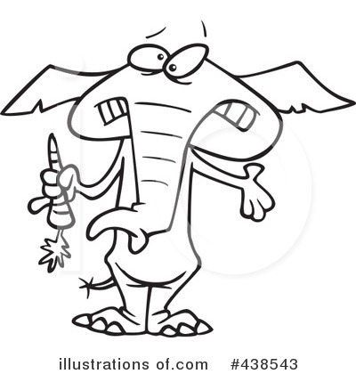 Royalty-Free (RF) Elephant Clipart Illustration by toonaday - Stock Sample #438543