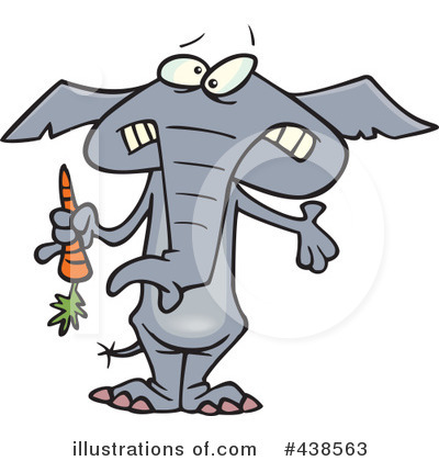 Royalty-Free (RF) Elephant Clipart Illustration by toonaday - Stock Sample #438563