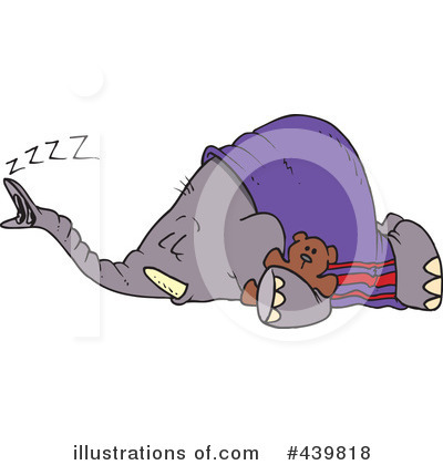 Royalty-Free (RF) Elephant Clipart Illustration by toonaday - Stock Sample #439818