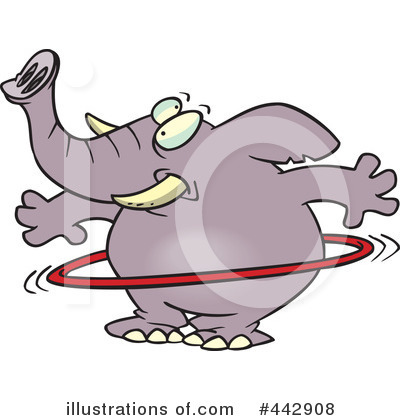 Royalty-Free (RF) Elephant Clipart Illustration by toonaday - Stock Sample #442908