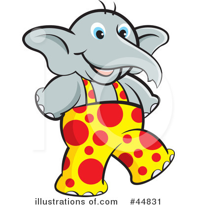 Royalty-Free (RF) Elephant Clipart Illustration by Lal Perera - Stock Sample #44831