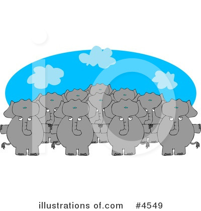 Royalty-Free (RF) Elephant Clipart Illustration by djart - Stock Sample #4549