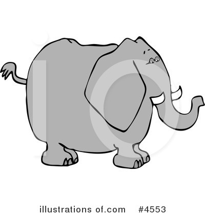 Royalty-Free (RF) Elephant Clipart Illustration by djart - Stock Sample #4553