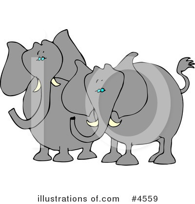 Royalty-Free (RF) Elephant Clipart Illustration by djart - Stock Sample #4559