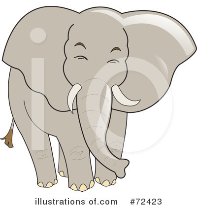 Royalty-Free (RF) Elephant Clipart Illustration by cidepix - Stock Sample #72423