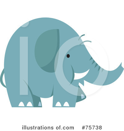 Royalty-Free (RF) Elephant Clipart Illustration by Lal Perera - Stock Sample #75738