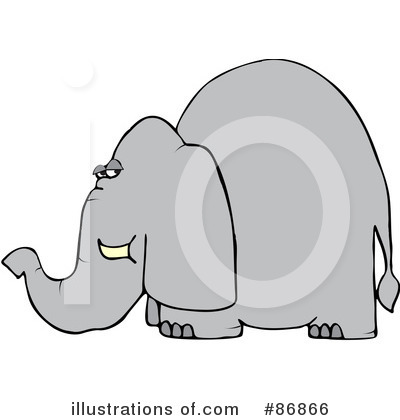 Royalty-Free (RF) Elephant Clipart Illustration by djart - Stock Sample #86866