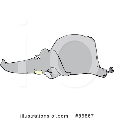 Royalty-Free (RF) Elephant Clipart Illustration by djart - Stock Sample #86867