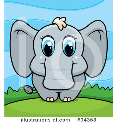 Royalty-Free (RF) Elephant Clipart Illustration by Cory Thoman - Stock Sample #94363