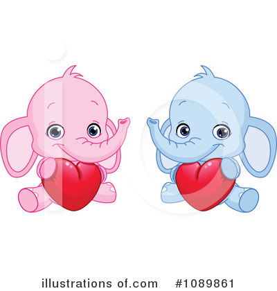Royalty-Free (RF) Elephants Clipart Illustration by yayayoyo - Stock Sample #1089861