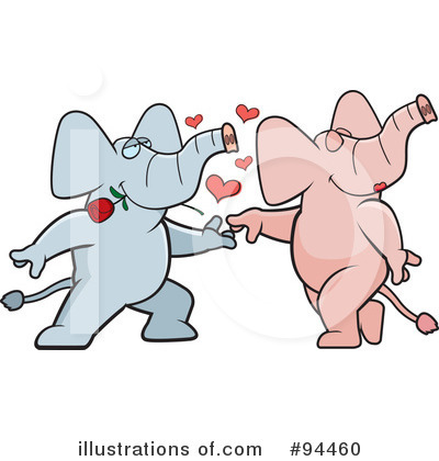 Royalty-Free (RF) Elephants Clipart Illustration by Cory Thoman - Stock Sample #94460