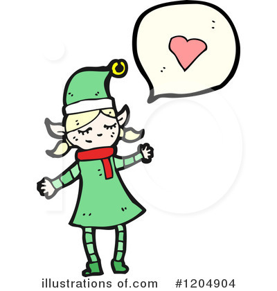 Royalty-Free (RF) Elf Clipart Illustration by lineartestpilot - Stock Sample #1204904