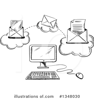 Desktop Computer Clipart #1348030 by Vector Tradition SM