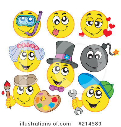 Royalty-Free (RF) Emoticons Clipart Illustration by visekart - Stock Sample #214589
