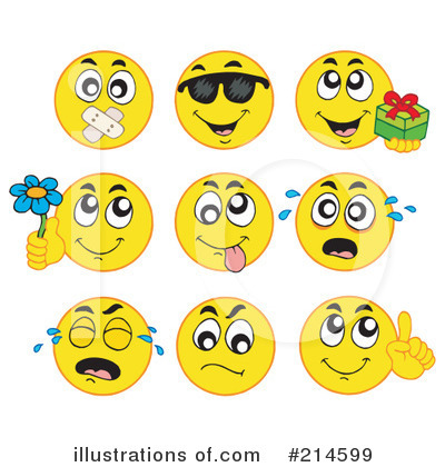 Royalty-Free (RF) Emoticons Clipart Illustration by visekart - Stock Sample #214599