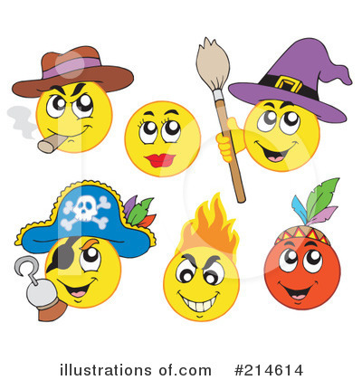 Royalty-Free (RF) Emoticons Clipart Illustration by visekart - Stock Sample #214614