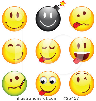 Royalty-Free (RF) Emoticons Clipart Illustration by beboy - Stock Sample #25457
