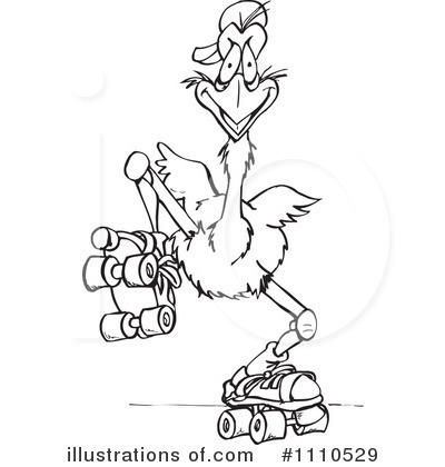 Royalty-Free (RF) Emu Clipart Illustration by Dennis Holmes Designs - Stock Sample #1110529