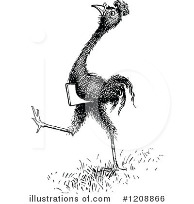 Royalty-Free (RF) Emu Clipart Illustration by Prawny Vintage - Stock Sample #1208866