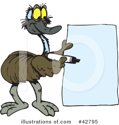 Royalty-Free (RF) Emu Clipart Illustration by Dennis Holmes Designs - Stock Sample #42795