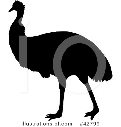 Royalty-Free (RF) Emu Clipart Illustration by Dennis Holmes Designs - Stock Sample #42799