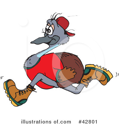 Royalty-Free (RF) Emu Clipart Illustration by Dennis Holmes Designs - Stock Sample #42801
