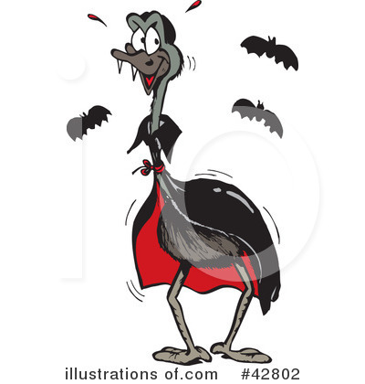 Royalty-Free (RF) Emu Clipart Illustration by Dennis Holmes Designs - Stock Sample #42802