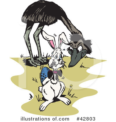 Royalty-Free (RF) Emu Clipart Illustration by Dennis Holmes Designs - Stock Sample #42803