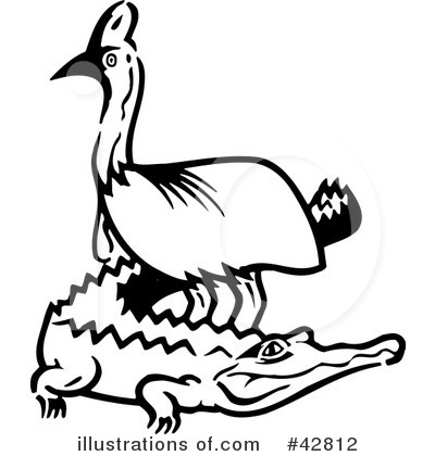 Royalty-Free (RF) Emu Clipart Illustration by Dennis Holmes Designs - Stock Sample #42812