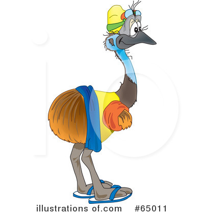 Royalty-Free (RF) Emu Clipart Illustration by Dennis Holmes Designs - Stock Sample #65011