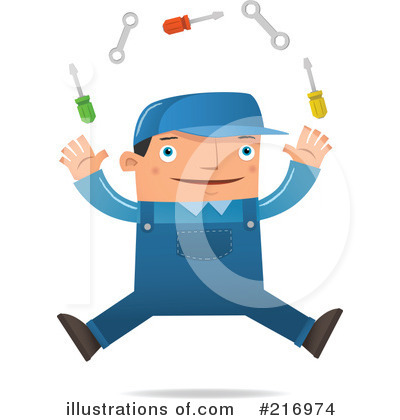Royalty-Free (RF) Engineer Clipart Illustration by Qiun - Stock Sample #216974
