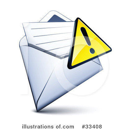 Royalty-Free (RF) Envelope Clipart Illustration by beboy - Stock Sample #33408