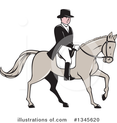 Horseback Riding Clipart #1345620 by patrimonio
