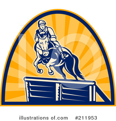 Royalty-Free (RF) Equestrian Clipart Illustration by patrimonio - Stock Sample #211953